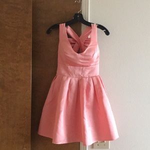gorgeous satin pink dress